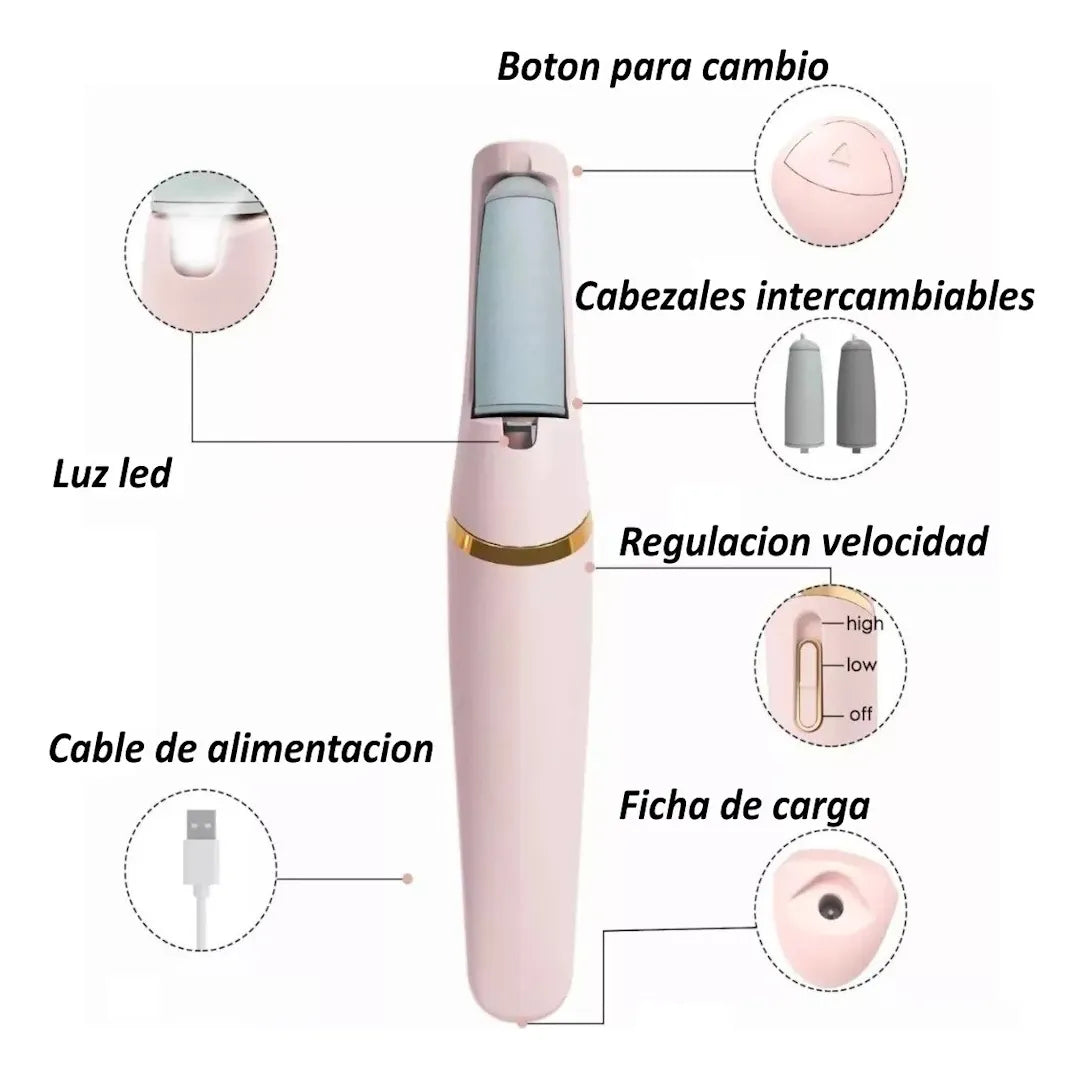 Exfoliante de pies electrico
